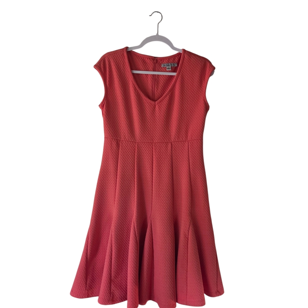 Danny And Nicole Peach Sleeveless Midi Dress